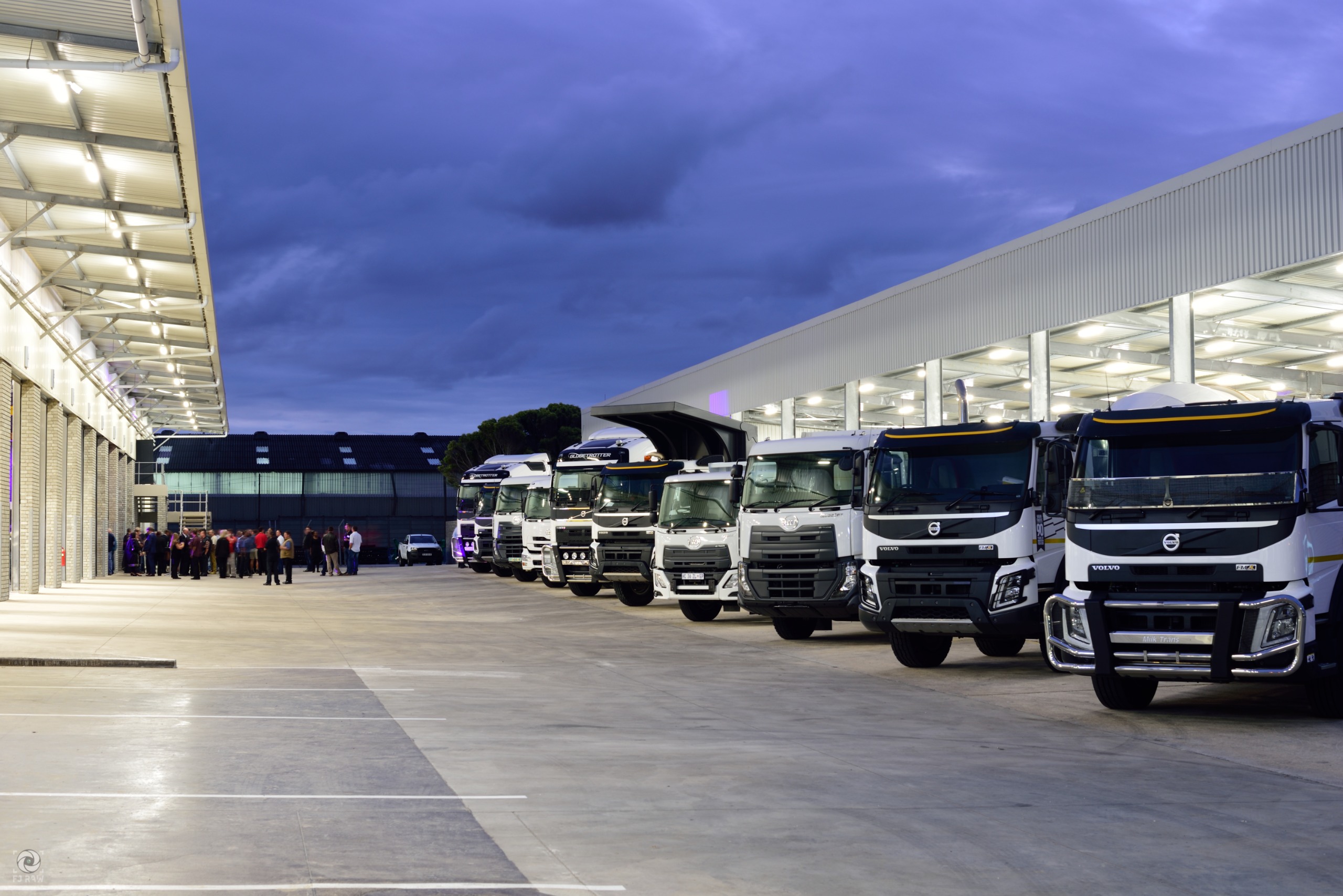 A row of quality pre-owned commercial trucks at the Billson Trucks yard
