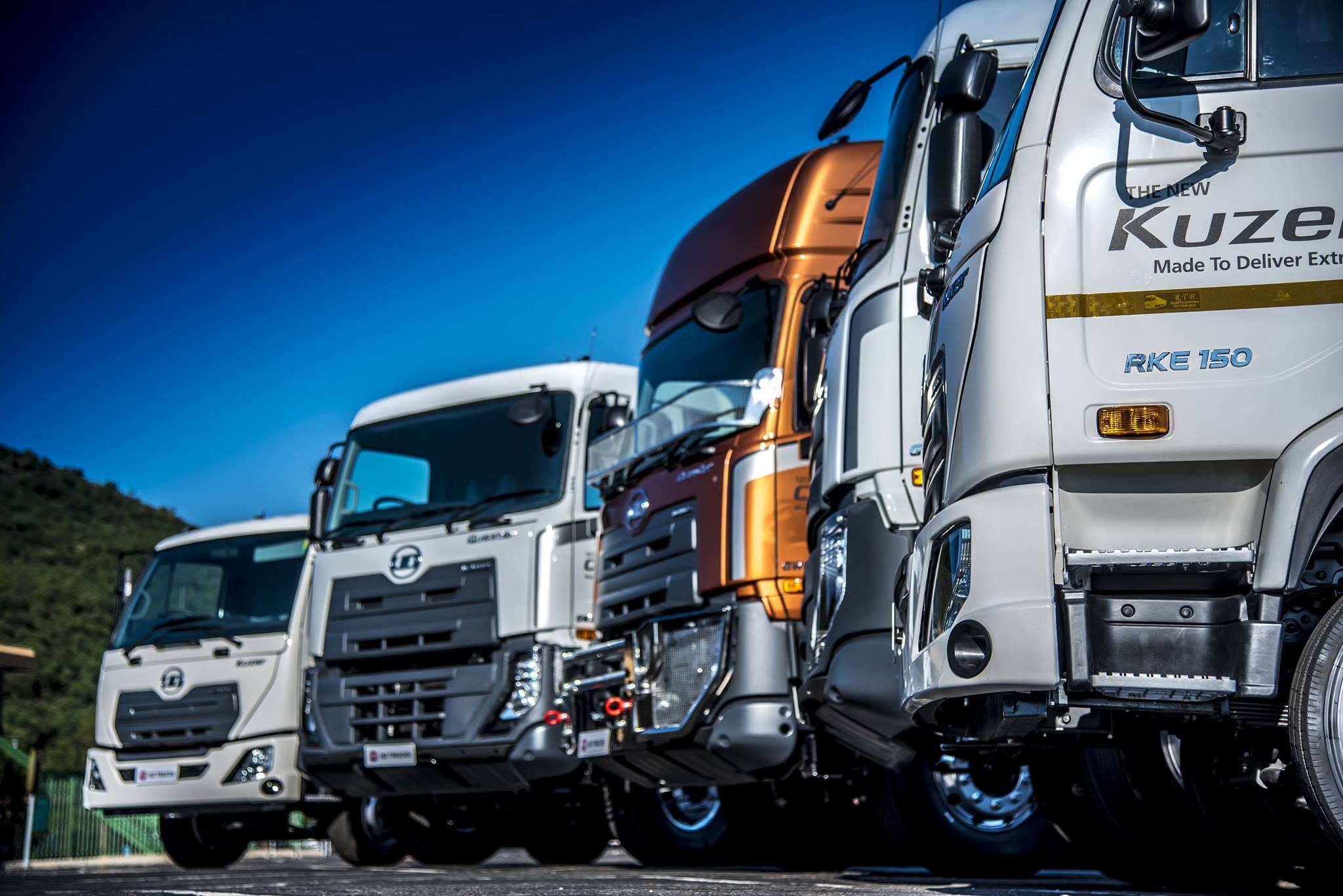 Brand-new UD or Eicher commercial truck on a road in the Eastern Cape