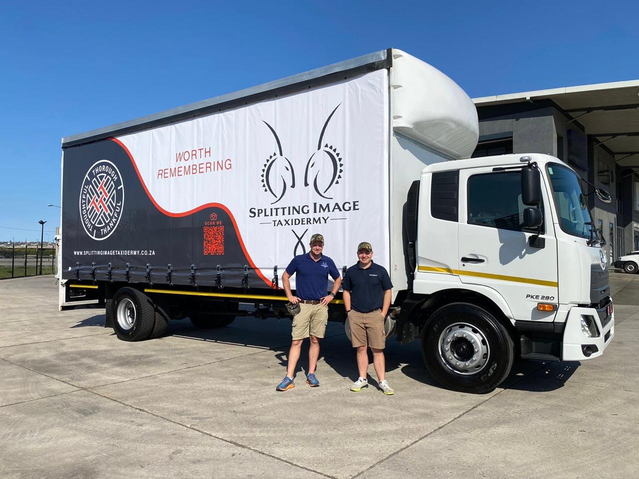 Splitting Image Taxidermy UD Croner truck handover